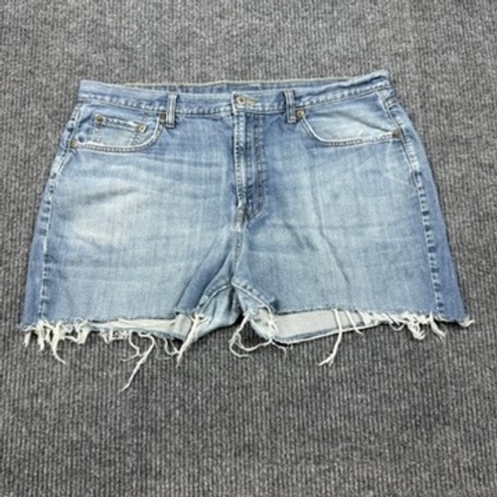 Lucky Brand Mens Blue Denim Cut Off Shorts Light Wash 72X7010 Size 38